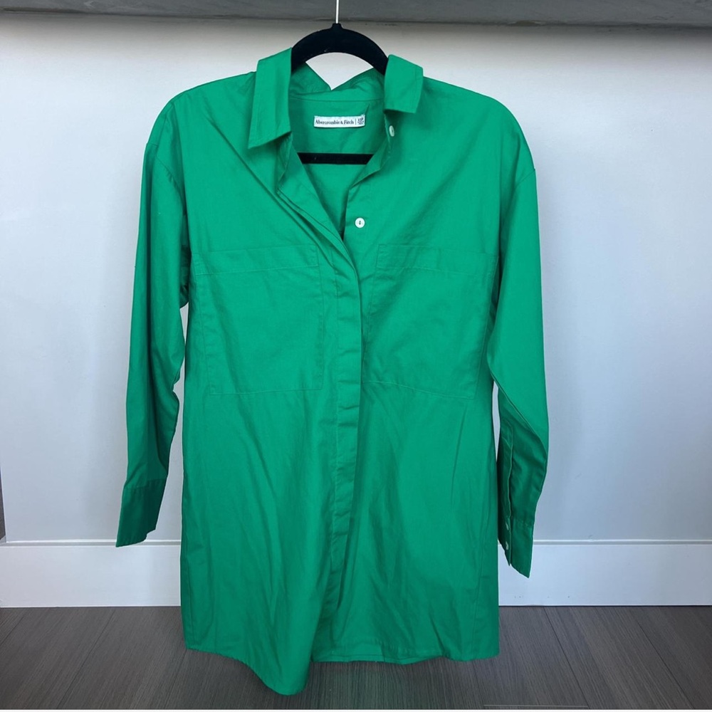 Abercrombie & Fitch Relaxed Poplin Shirt Dress